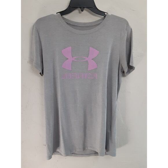 Under Armour Heat Gear Loose M Medium Gray T Shirt - Picture 1 of 7